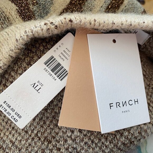 Anthropologie FRNCH Chantal Shimmer-Striped Knit Kimono Cardigan Duster, NWT - Picture 14 of 15